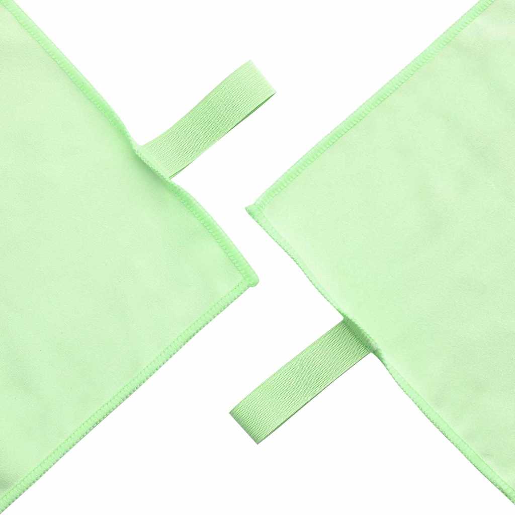 Sports Towel Set 3 pcs Green Polyester and Polyamide