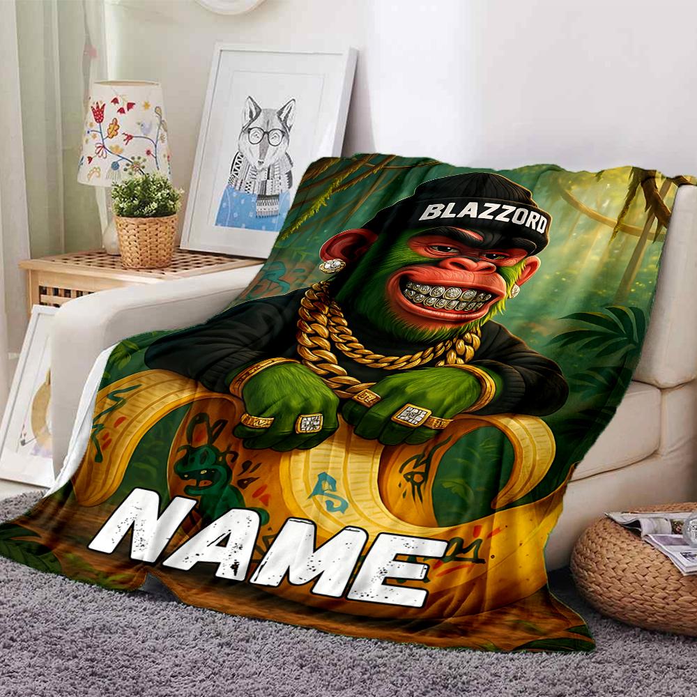 Custom Name Call Duty Mobile Blanket for Couch & Bed, Plush Cozy Fuzzy Blanket Super Soft & Warm Blankets for Fall and Winter. 0908162