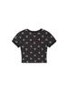 ASIF CALIE Love Gurls Graphic Crop T-Shirt Black
