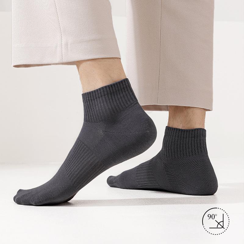 Ai Cao Essential Oil Socks, Men's, Anti Odor and Sweat Absorbing, Thin, Mesh Short Socks, Casual Sports Men's Socks