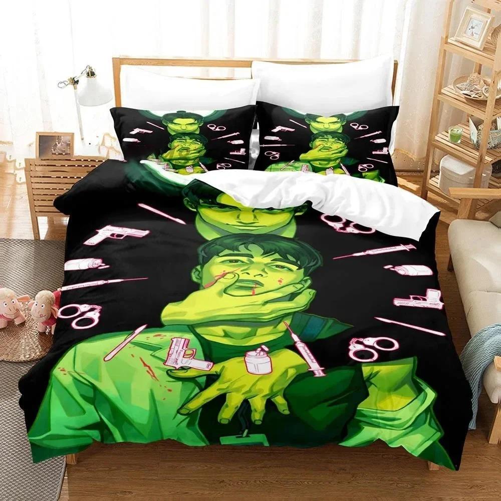 

KinnPorsche Mileapo Комплект постельного белья для мальчиков и девочек, двуспальный, пододеяльник, наволочка, детская, взрослая, мода, домашний текстиль, текстиль EU Single 135x200cm