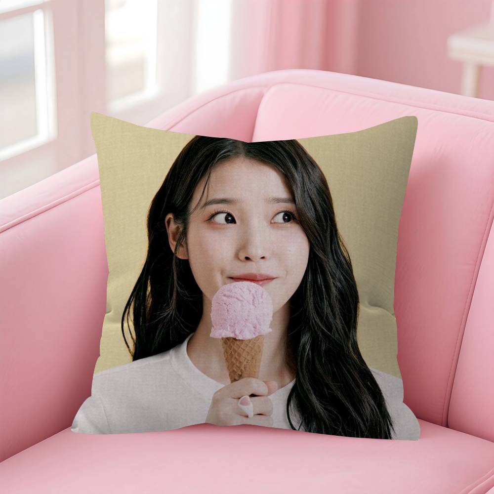 Pillowcase Toon Gift Cushion Cover Bedroom Home Sofa Chair Seat Decor Pillow Case Korean Singer Lee Ji Eun Iu