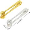 Honbay 2PCS Stainless Steel 3.74 Inch Vintage Rose Handle Sugar Cube Tongs Ice Cube Tongs Mini Serving Tongs Small Food Clips Kitchen Tiny Tongs for