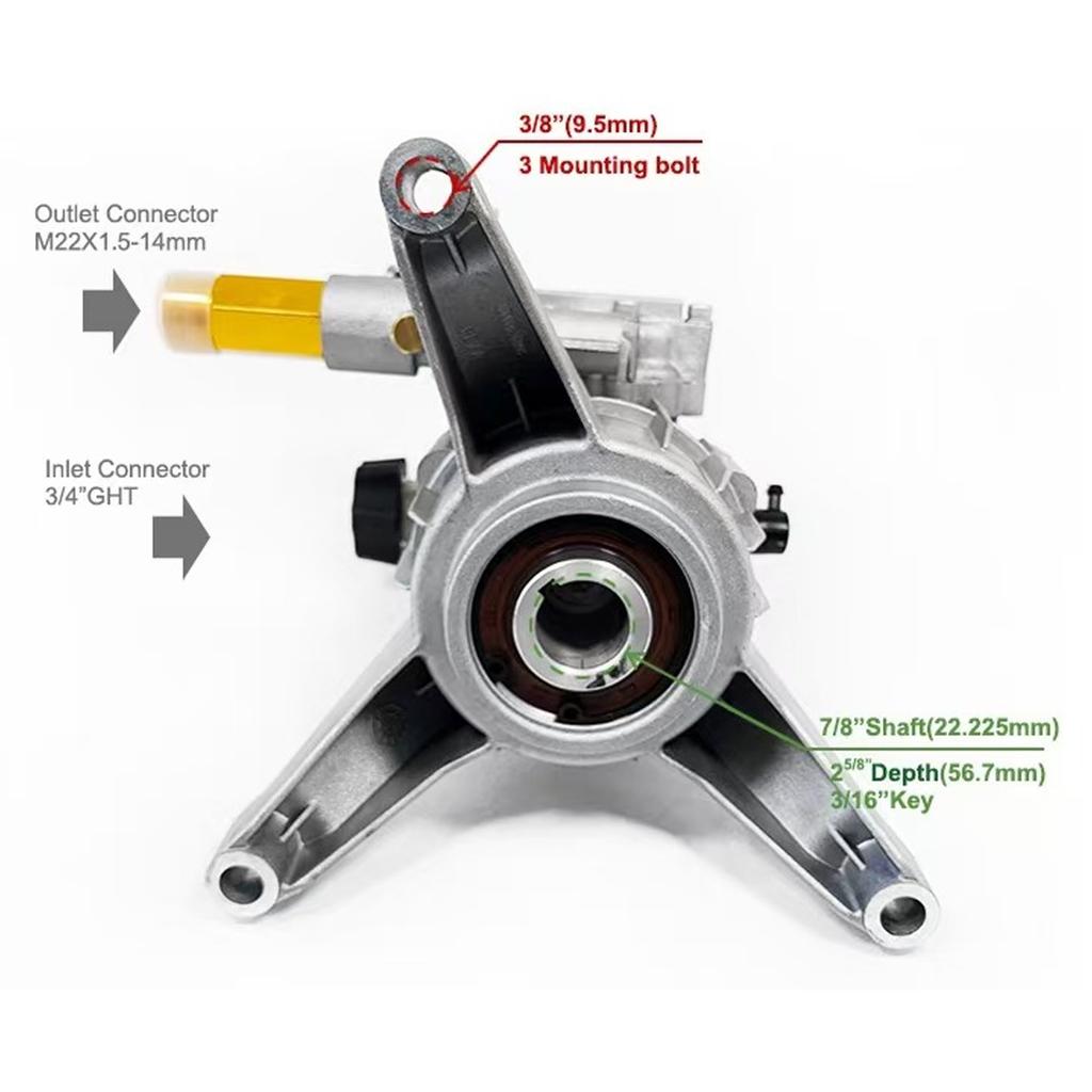 3/4in High Pressure Washer Pump 3/4in Power Washer Pump Replacement for Simpson MSH3125 MSH3125 S MSH3224 MS60921 90029 90028