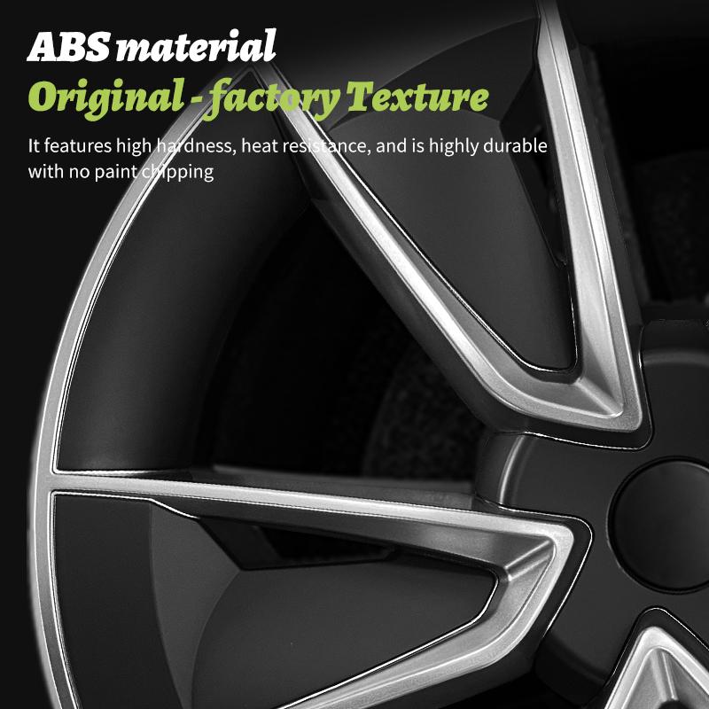 AAAIF1 4PCS for Model Y 2025-2026 Juniper 19 Inch Knife Style Hubcap Hub Cap Full Rim Cover Replacement Wheel Cap Accessories for Tesla