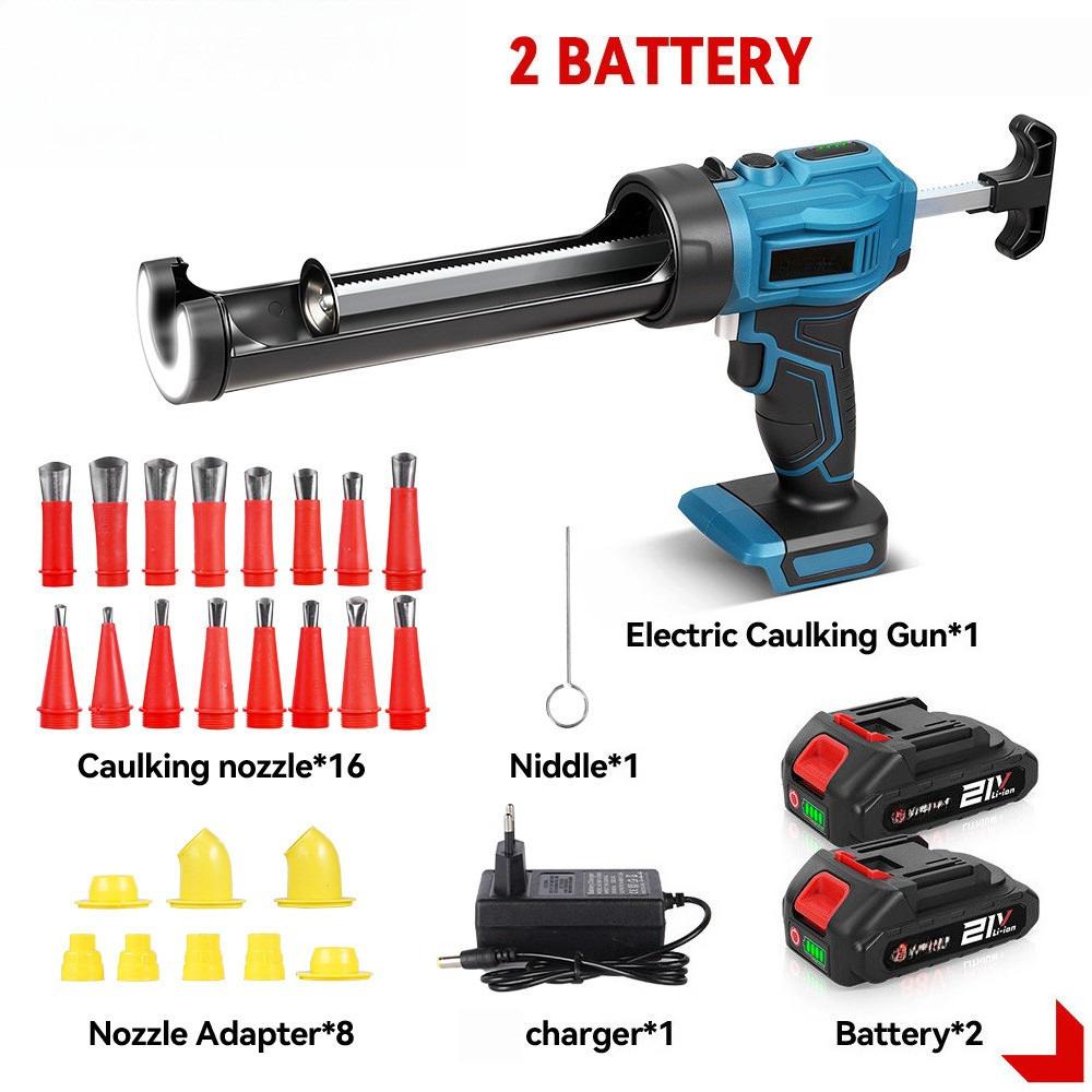 Pistola per sigillante elettrica portatile senza fili 4 velocità regolabili Pistola per colla per vetro Professionale Cemento Adesivo Sigillante Strumento