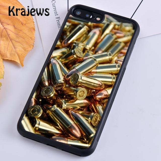 Krajews Vojenská Zbraň Kulky Koláž Kryt na Telefon pro iPhone 14 5 6s 7 8 plus X XR XS 11 12 13 pro max Samsung S21 S22 ultra