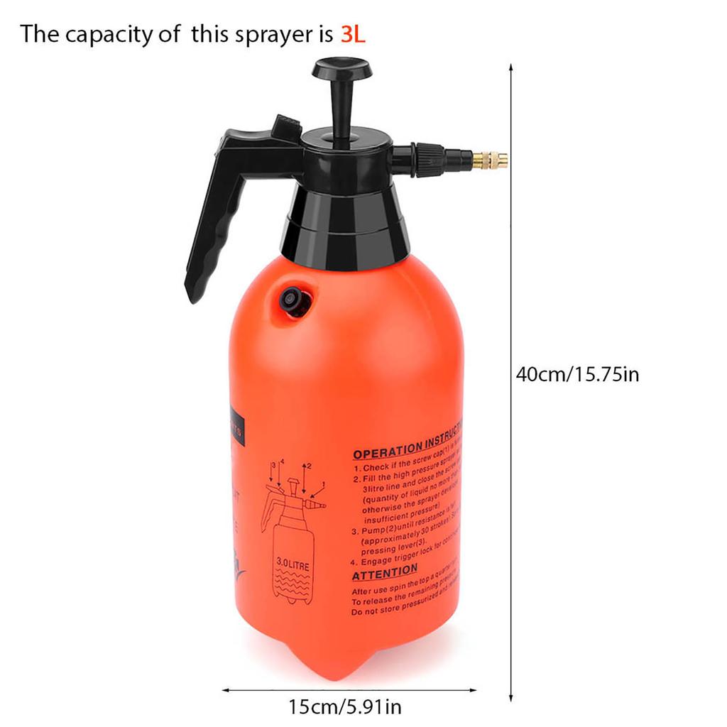 Portable Handheld Water Pressure Sprayer Easy To Trigger Home Garden Plant Watering Tool 2L
