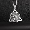 Stainless Steel Vintage Nordic Rune Compass Necklace Men Fashion Trend Amulet Nordic Jewelry