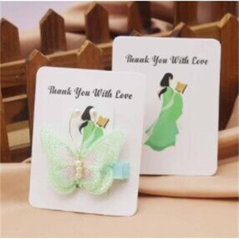 50 pc 7x9cm kraft paper black and white color jewelry packaging hairpin card white paper hairpin display card label