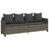 VidaXL Salon de jardin 5 pcs avec coussins gris résine tressée, ensemble de canapés d'extérieur, salon de jardin, ensemble 3261547