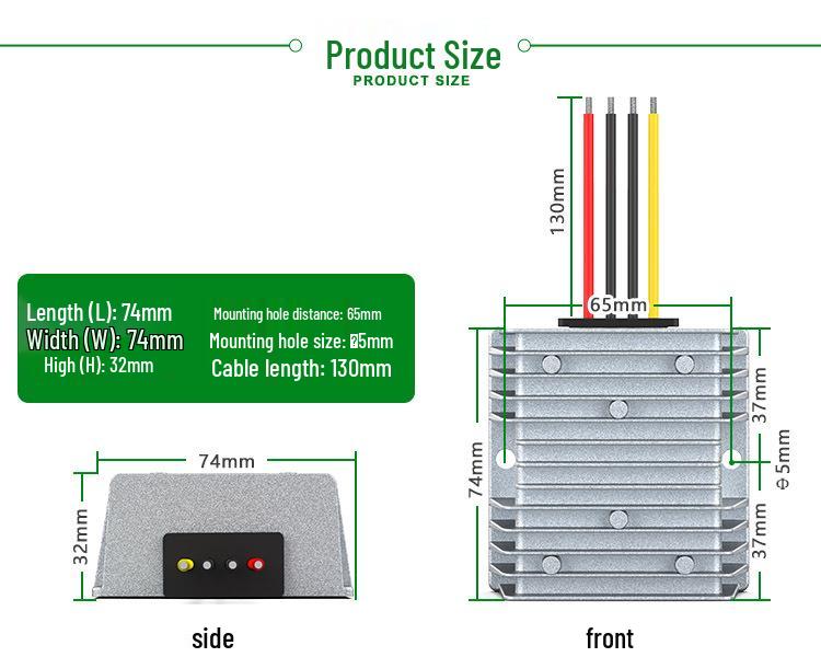 30-90V to 24V DC Car Voltage Regulator Step-Down Converter Module