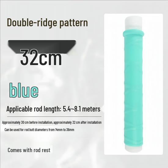 Capa de Silicone Antiderrapante para Cabo de Vara de Pesca com Enrolamento Automático e Fita Absorvente de Suor
