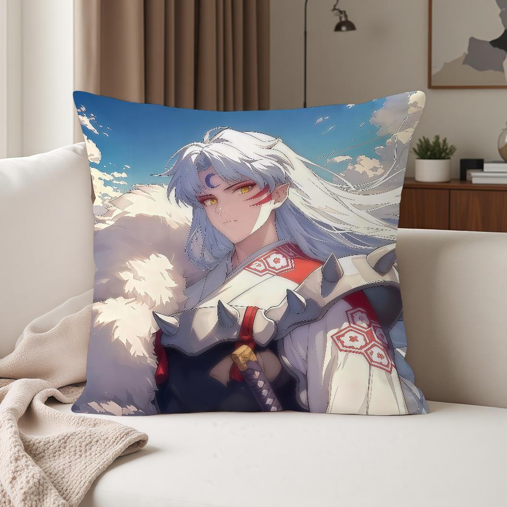 Classic Anime IInuyasha Sesshomaru Pillow Case Suitable For Bedrooms Living Rooms Cars Home Decoration
