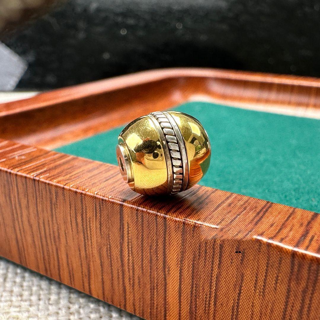 Tibetan Gold-Plated Contrasting Color Wenwan Spacer  Luck Bead Bracelet Accessories 12mm