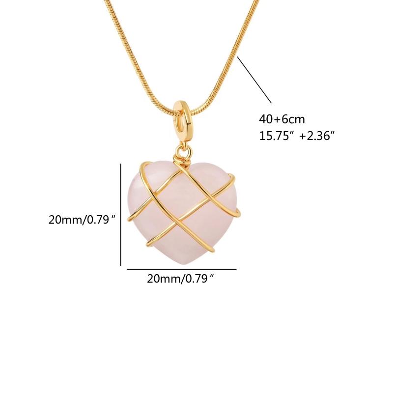 2 Pcs Diamond Castle Necklaces Fashion Birth Stone Heart Necklace Heart-shaped Crystal Pendant Jewelry for Teenage Girls