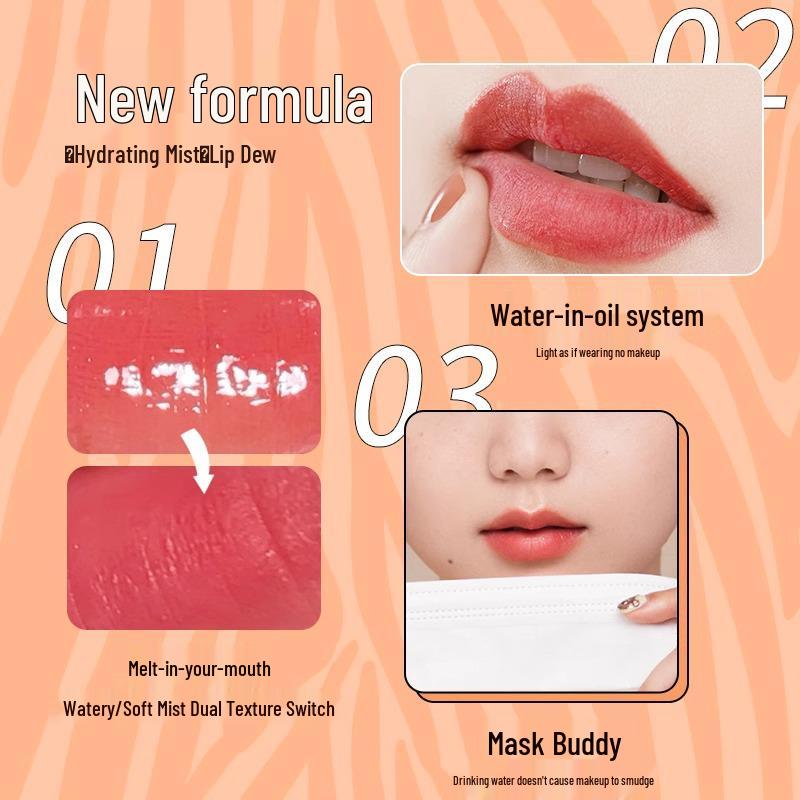 Ukiss Water Lip Dew W12: Moisturizing Lipstick & Lip Gloss for a Natural, Student-Friendly Look