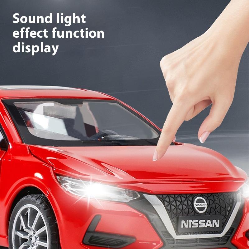 1/32 Scale Nissan Sylphy Alloy Car Diecast Metal Model Sound & Light Children Toy Simulated Miniature Car Model Kids Toys Gift for Boy
