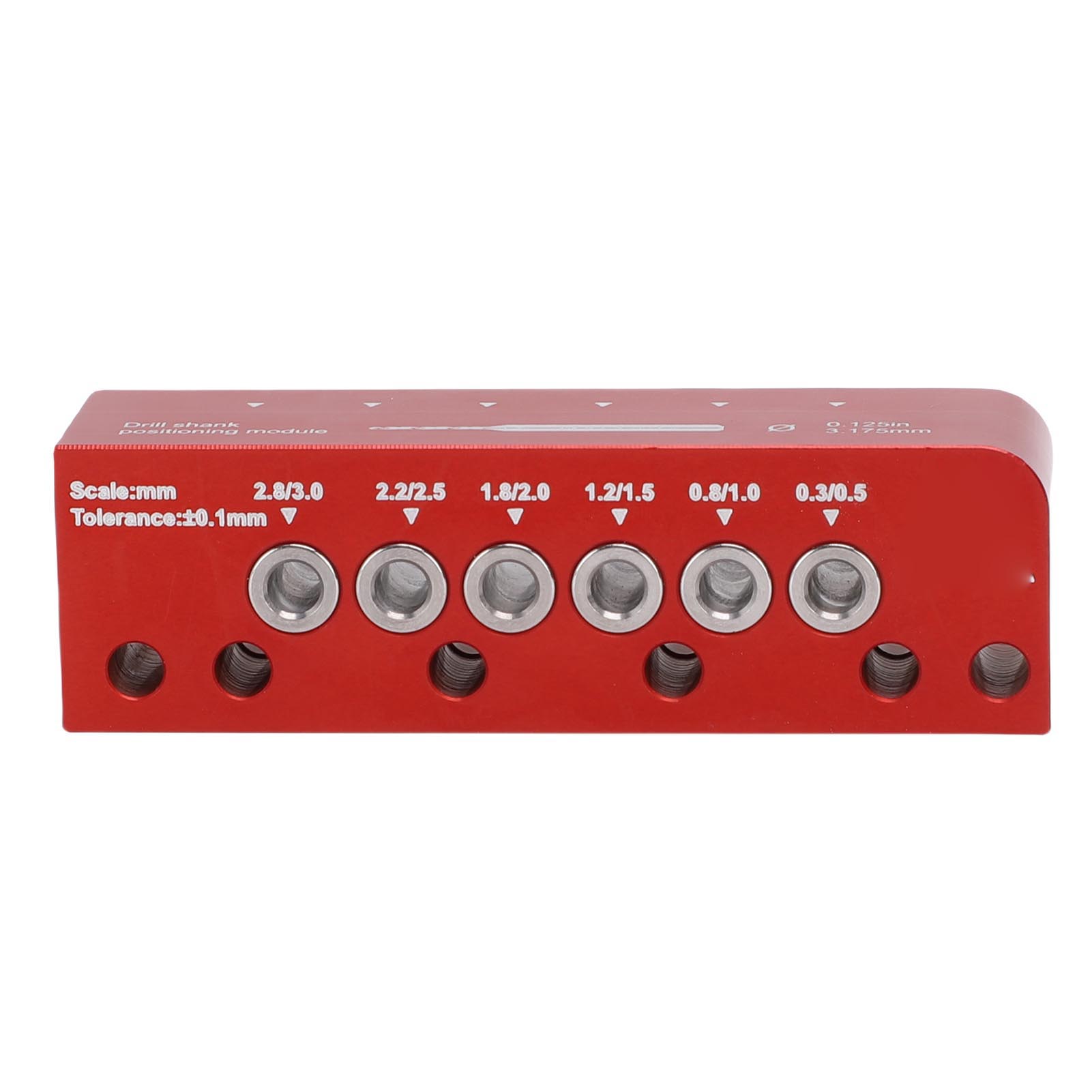 

3.175mm Drill Shank Positioning Module Aluminum Alloy Round Bar Drilling Guide Punching Hole Locator for Model Building