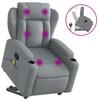 Vidaxl Lift and Massage Armchair, Reclining, Light Gray, Fabric