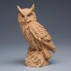 Ornament Statuetă Bufniță din Lemn, Meșteșuguri din Lemn Masiv de 10,5 cm, Decorațiune Creativă pentru Sufragerie, Cadou de Ziua de Naștere, Suveniruri de Colecție
