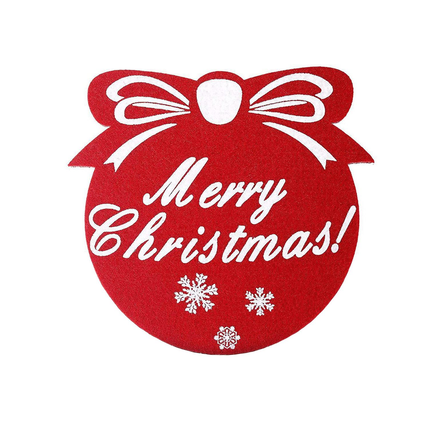 

2 шт., подставка из фетра с рождественским письмом красный