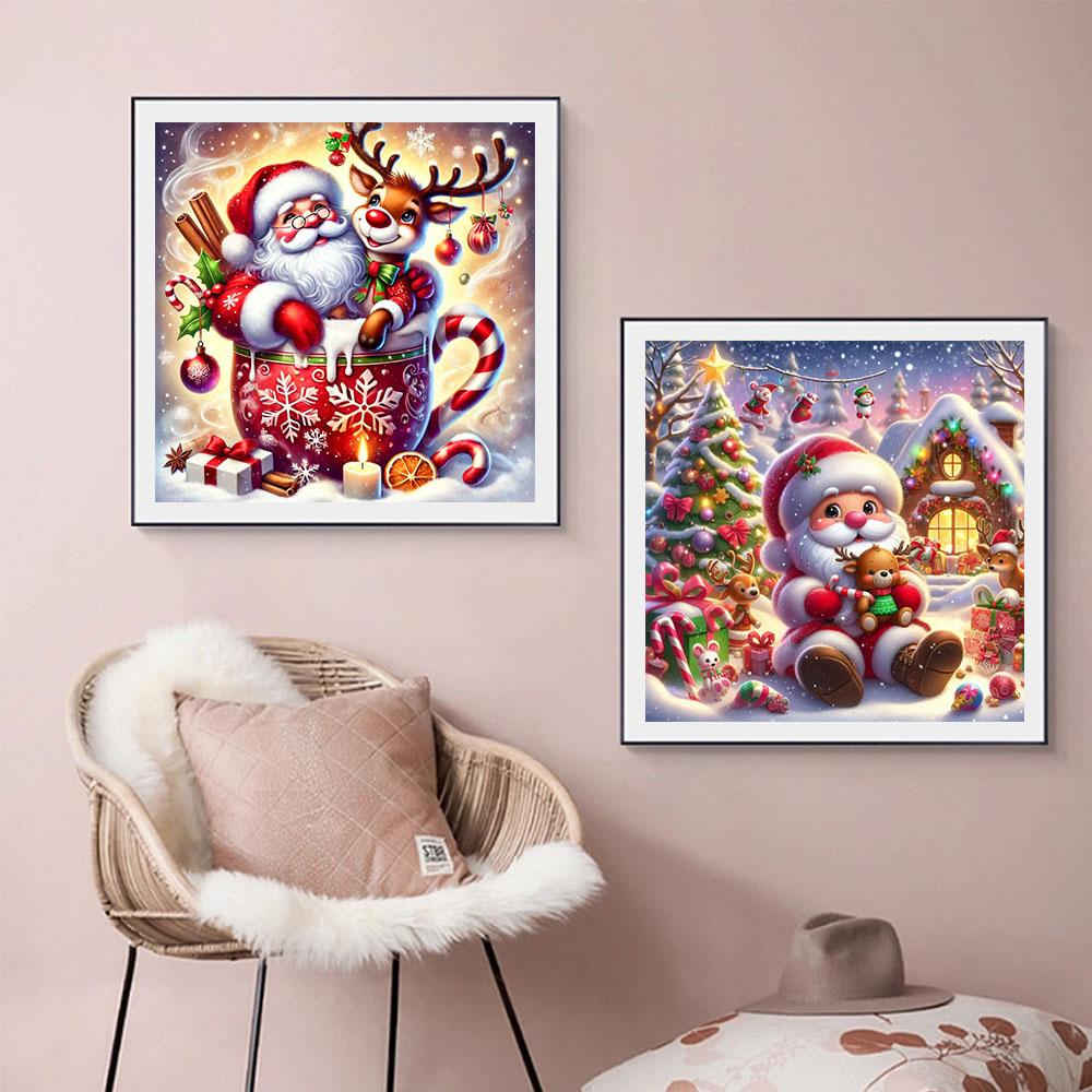 Pittura Diamante Babbo Natale Nuovi Arrivi 5D Fai da Te Mosaico Diamante Pupazzo di Neve Kit Punto Croce Cartone Animato Regalo di Natale Decorazione Murale Arte