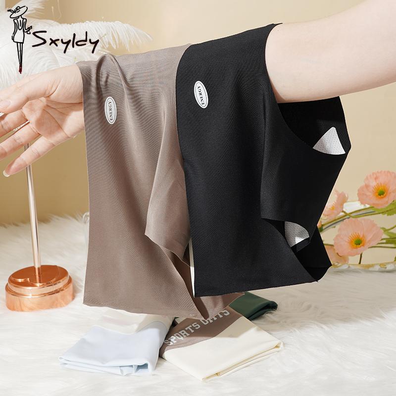 Women Sports Seamless Panties Ice Silk Underwear Breathable Elongated Crotch Lingerie