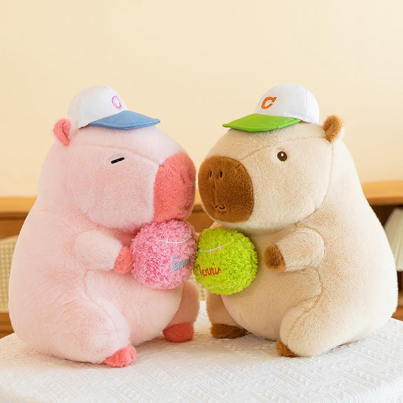 Sporty Capybara Plush Toy Cute Doll Girls Kids Sleeping Companion Gift Birthday