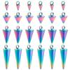 24Pcs 4 Style 304 Stainless Steel Pendants, Spike/Cone Charm, Rainbow Color, 6.5~13.5x3~7mm, Hole: 1.8~2mm, 6pcs/style