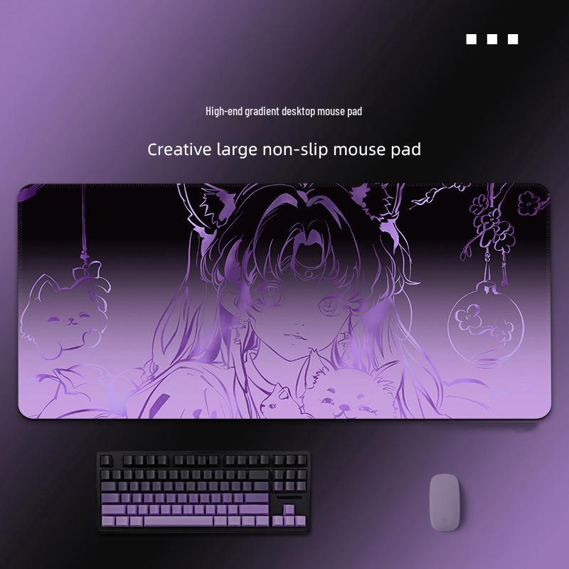 

High-end Morandi Extra-Large Gradient Mouse Pad in Black and Pink - Minimalist Style for E-sports and Office