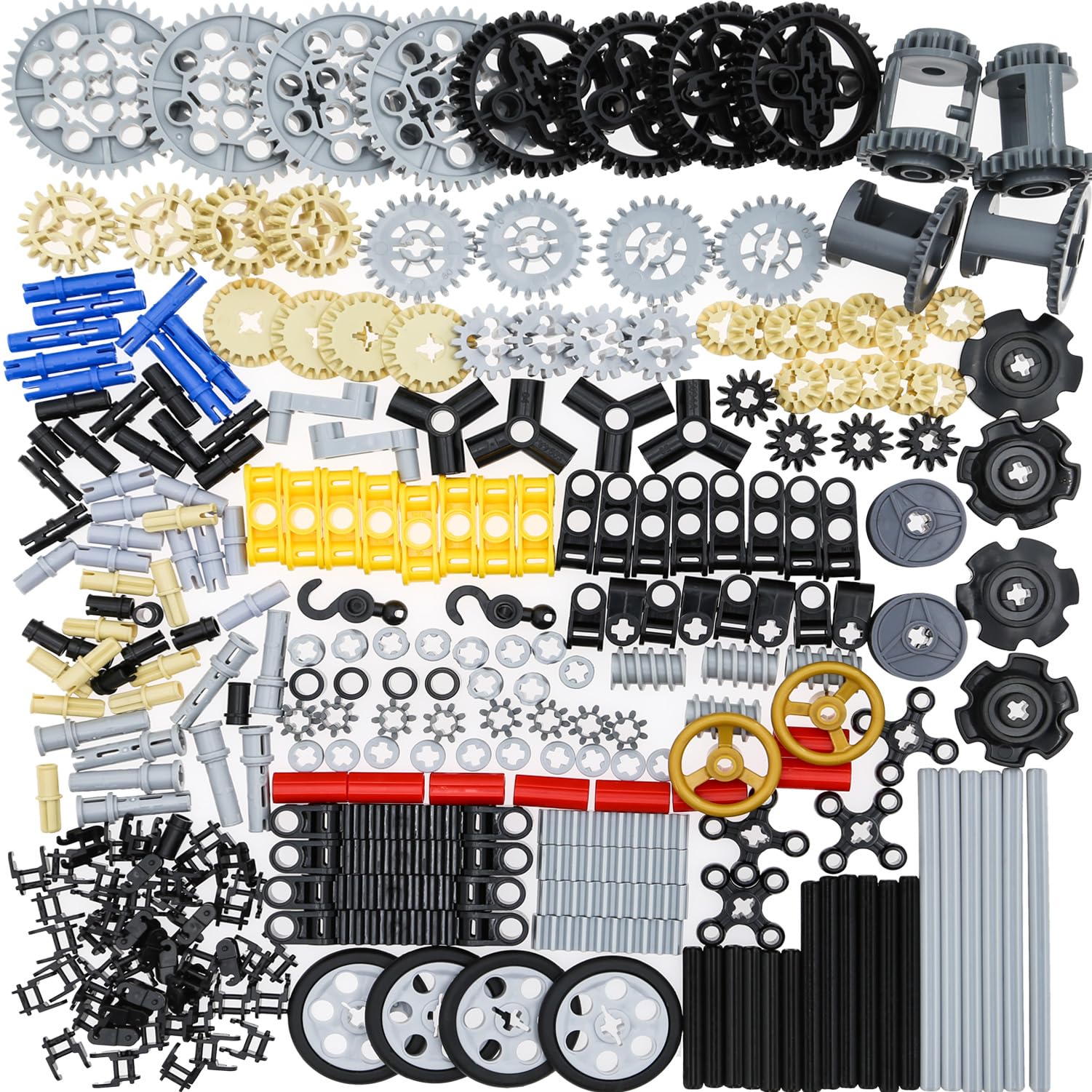 

Технічні деталі, шестерні, осі, штифти та з єднувачі Habow 270. Сумісний з Lego Technic. Ланцюг колеса, зубчаста рейка, техніка рульового колеса