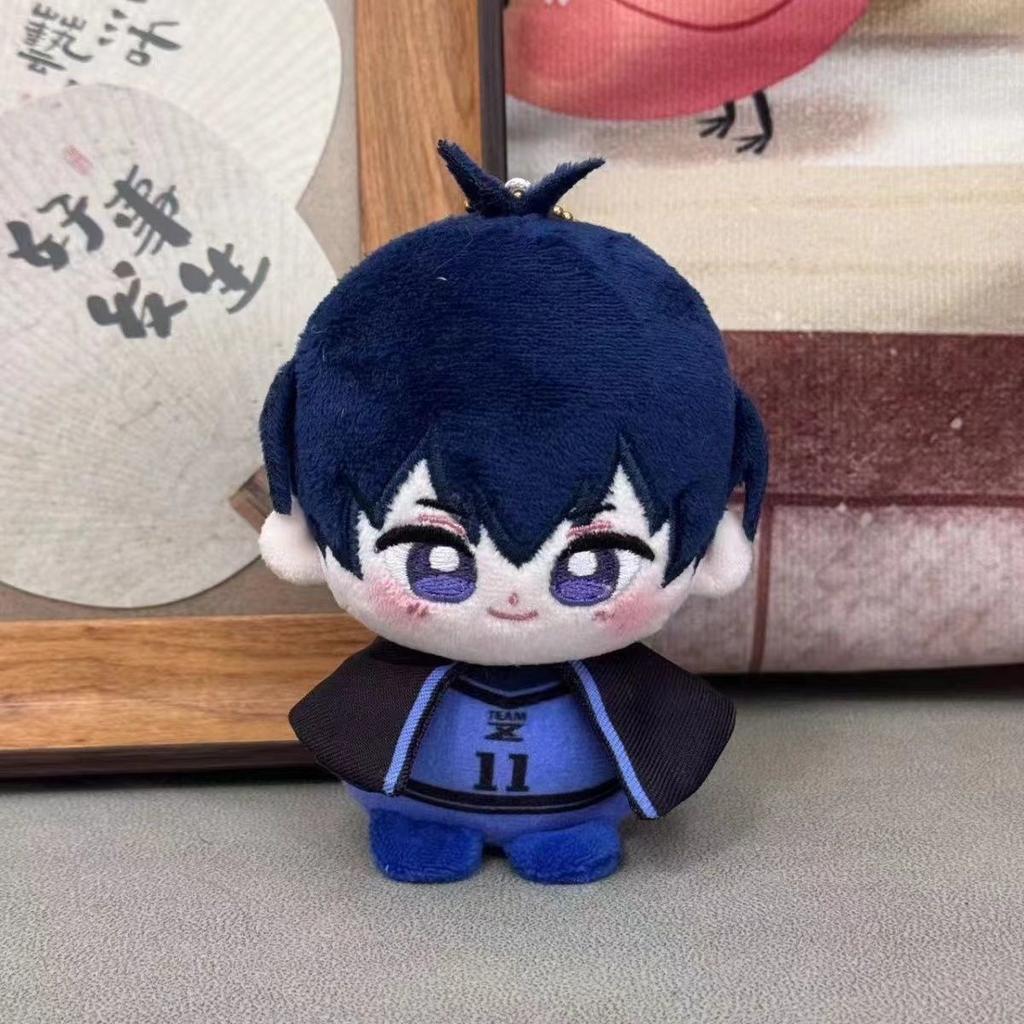 Blue Lock Bachira Isagi Yoichi Cute Figure Plush Stuffed Cotton Doll Backpack Pendant Boy Girl Toys Keychain Gift
