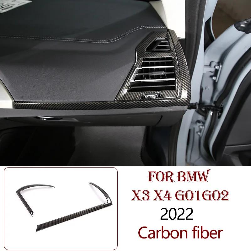 ABS Carbon Fiber For BMW X3 X4 G01 G02 2018-2025 Interior Kit Dashboard Console Gear Shift Panel Decoration Cover Trim Sticker