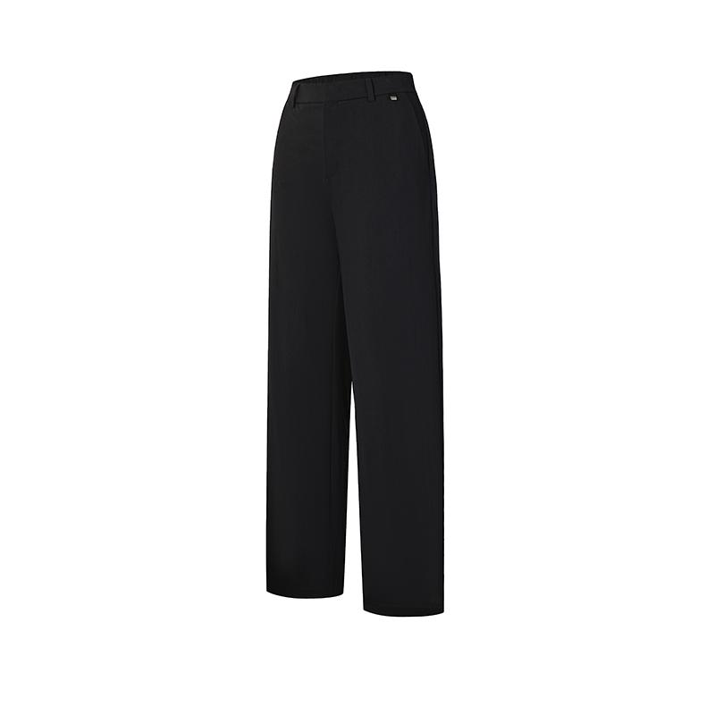 

FILA Golf Series Simple Classic Sports Golf Versatile Comfortable Loose Wide-Leg Woven Casual Pants Women bottoms Deep-Black A11W625818FBK S
