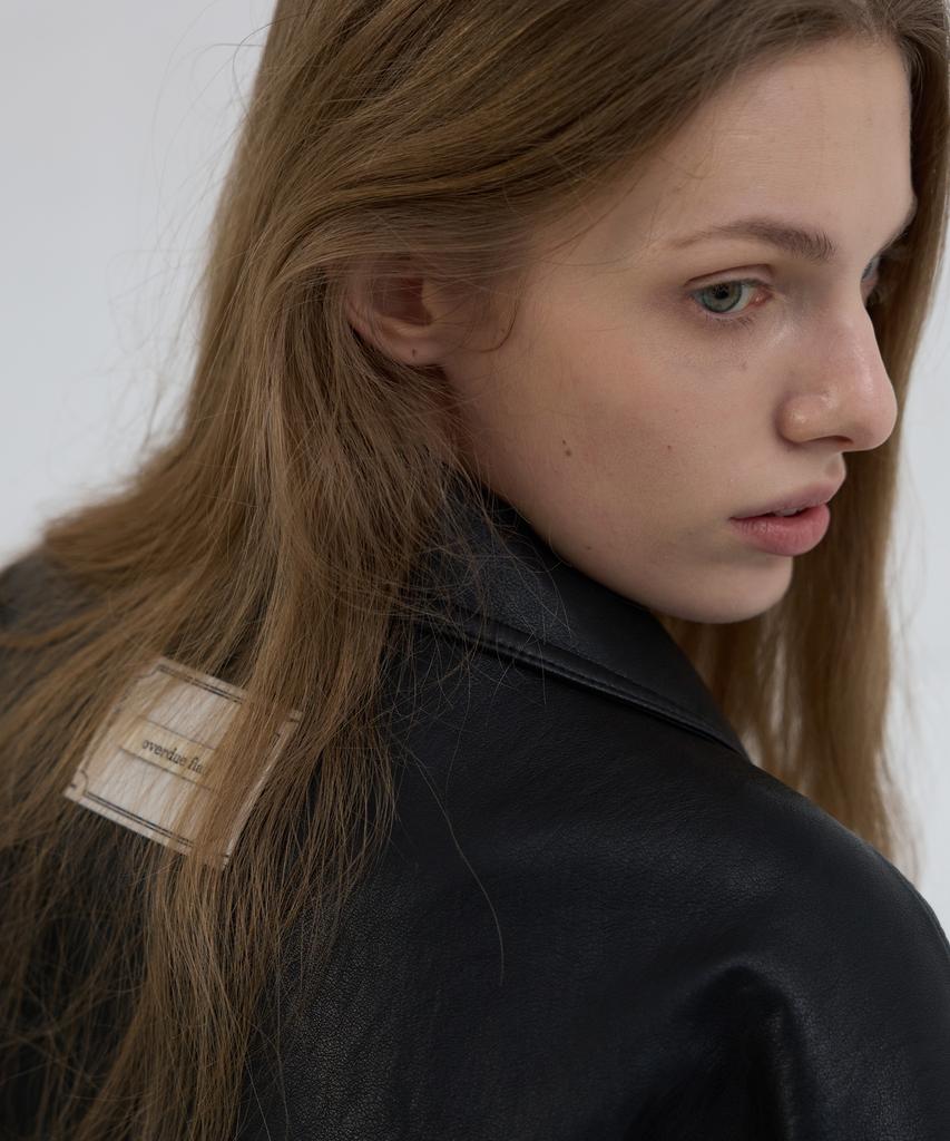 Overdueflair Vintage Leather Blouson Jacket_Black