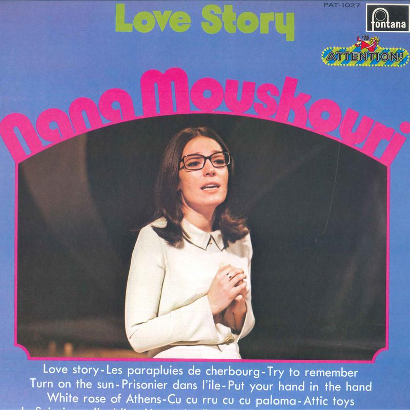 LP Record NANA MOUSKOURI - Love Story PAT1027 FONTANA 1974 Japan Pop Used