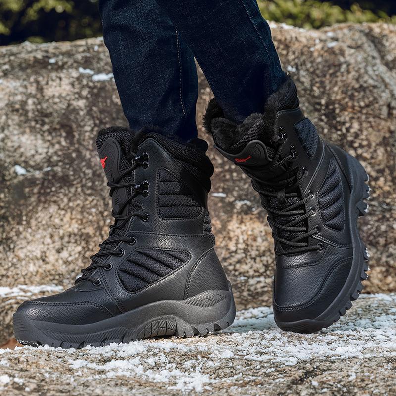 Unisex Winter Boots Retro Combat Boots Anti Slip Wear-resistant Outdoor Boots High-top Non-slip Waterproof Wear-resistant Snow Boots Winter Boots