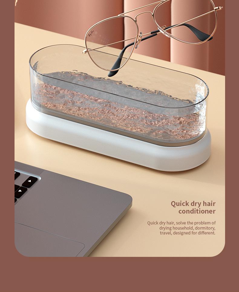 Tragbarer Ultraschallreiniger für Brillen, Schmuck & Kontaktlinsen - Hochfrequente automatische Vibration