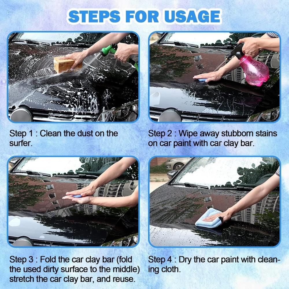 3/2/1PCS Car Cleaning Clay Bar Car Detailing Waxing Polish Treatment Tool Cleaning Magic Clay Bar For auto Glass Stains Rust Oil