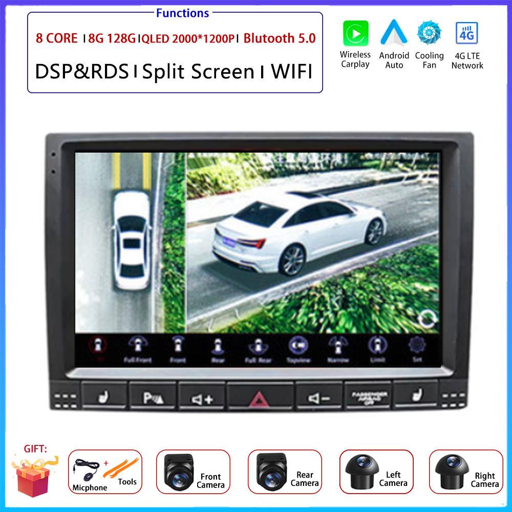 9"4G Android OS For Volkswagen VW Touareg 2002 - 2012 Car Radio Stereo Multimedia Video GPS Navigation Player QLED Screen BT 5.0