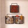 Wall-Mounted Kitchen Storage Basket for Spices, Scallions, Ginger, and Garlic - Punch-hole Design