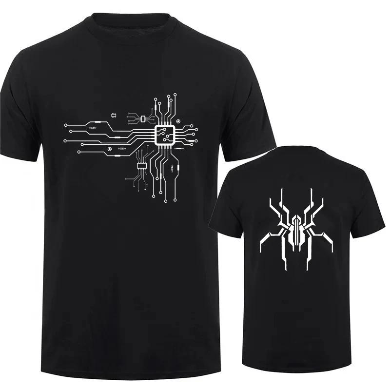 Simple Fashion CPU Graphic T Shirts For Unisex Summer Trendy Circuit Diagram 3D Printed Tshirts Cool Streetwear Oversized Tees