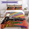 3pcs Duvet Cover Set (1*Duvet Cover + 2*Pillowcase, Without Core), Fast & Furious Print Soft All‑Season Bedding Set, Home Bedroom Decor Gift