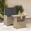 VidaXL Garden Dining Set with 2 Pcs Cushions, Patio Table, Patio Furniture, Outdoor Furniture, Beige 3277370