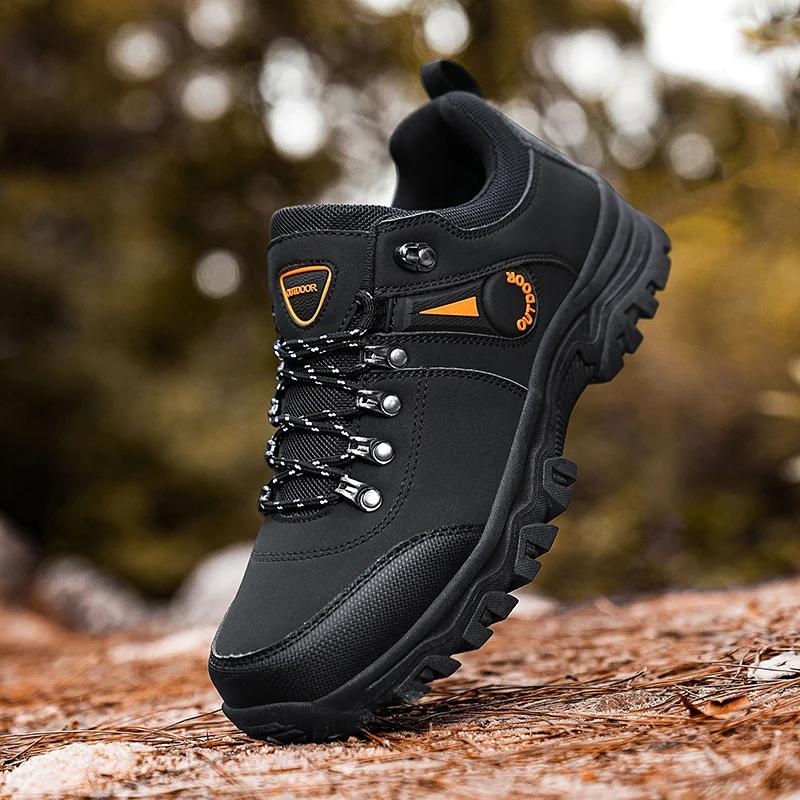 Fashion Men's Mountaineering Shoes Casual Comfortable Travel Hiking Outdoor Running Shoes Student Lace Up Walking Sneakers Zapatillas