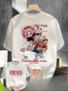One Piece Luffy Printed Shortsleeved Trendy and Casual Mens Tshirt A 230g Pure Cotton Versatile Tshirt
