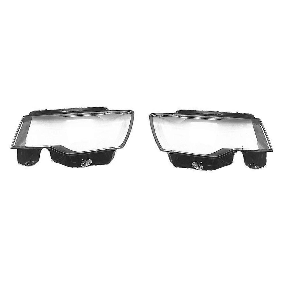 Left + Right Headlight Lens Cover Transparent Head Light Shell for Jeep Grand Cherokee 2014-2019