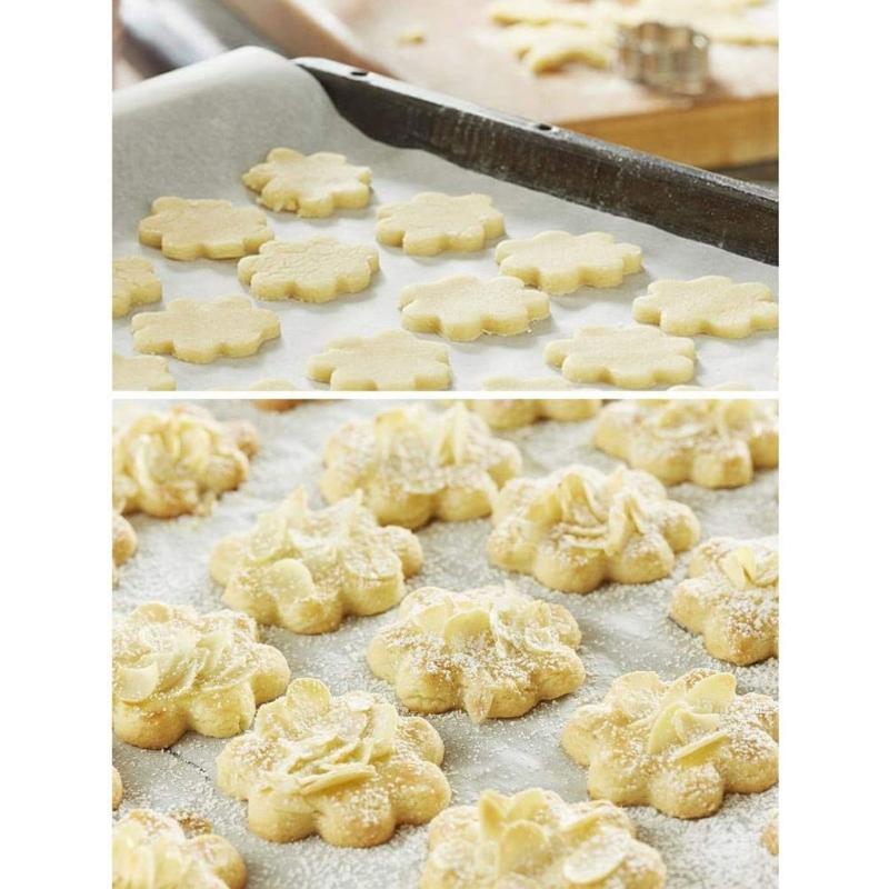 12Pcs Flower Shape Cookie Molds Biscuit Cutters 304 Stainless Steel Baking Supplies For Creative Dessert Pastries Tool