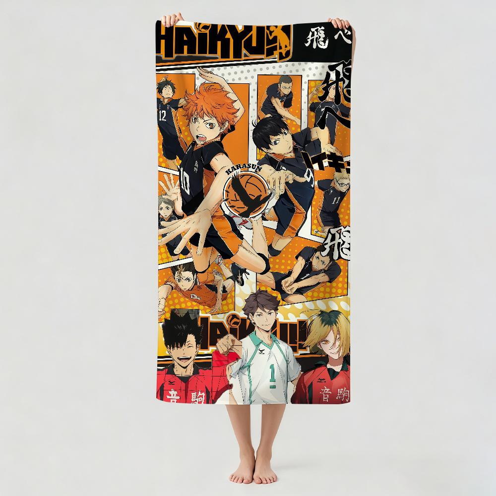 Volleyball anime H-Haikyu!! Towel Drying Bath Towel Applicable To Light Swimming Camping Yoga Beach Out